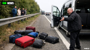 Angry Taxi Driver Throws Passengers’ Luggage Onto Motorway Hard Shoulder in Viral TikTok