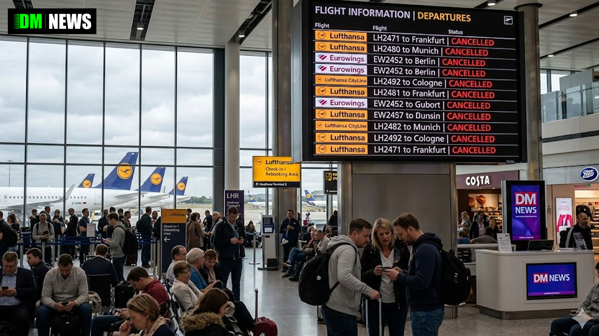 Lufthansa Strike Chaos: Massive Cancellations Hit Heathrow and Major Hubs
