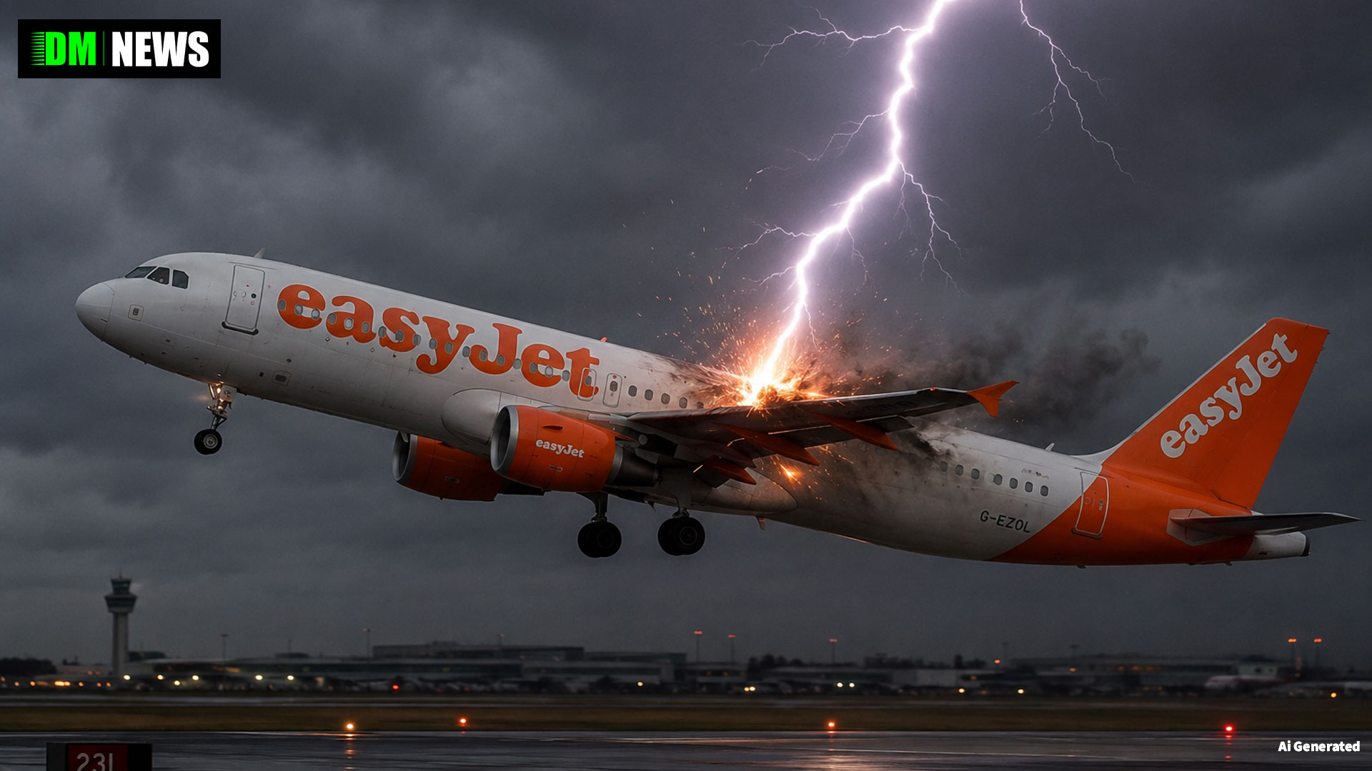 EasyJet flight struck by lightning lands back at Gatwick Airport
