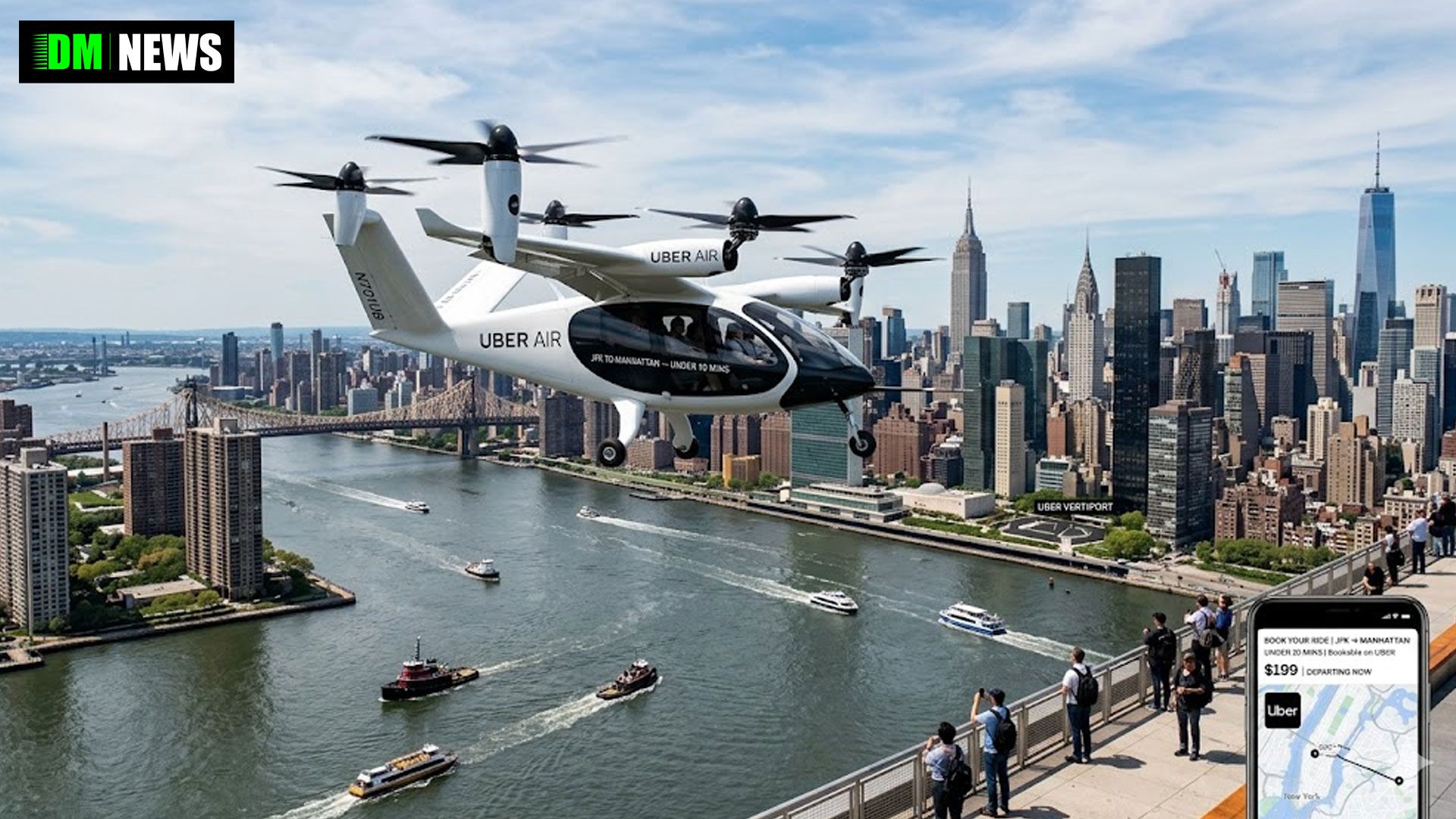 Electric Air Taxi Flies From JFK to Manhattan in Under 10 Minutes — and It's Bookable on Uber