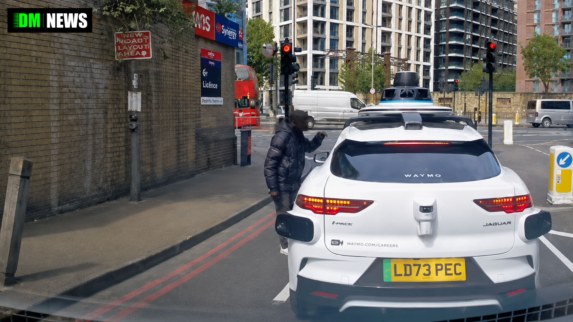 Waymo Driverless Taxi Attacked in London: Dashcam Footage Shows Brick Hurled at Vehicle