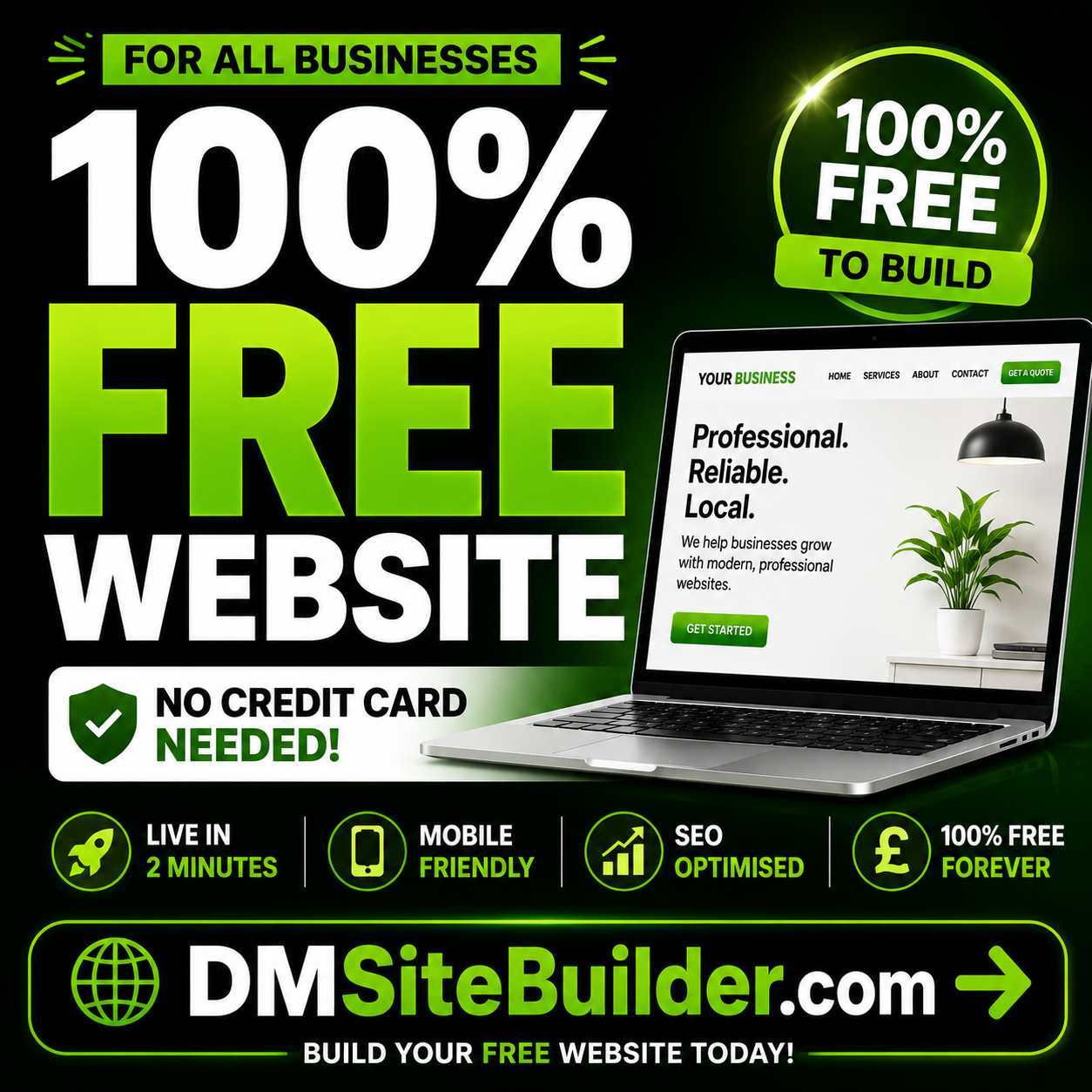 DM Site Builder - 100 Percent Free Websites