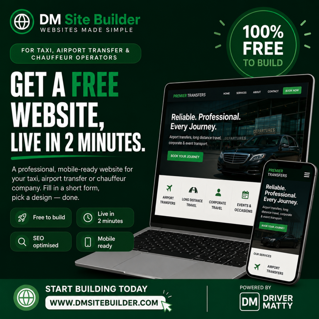 
DM Site Builder - Free Website For Taxi Drivers